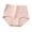 Beige, variant on Alkepwun Women's Underwear Plus Size Solid Color High Waisted Tummy Control Briefs Moisture-Wicking Soft Breathable Full Coverage Stretch Seamless Panties