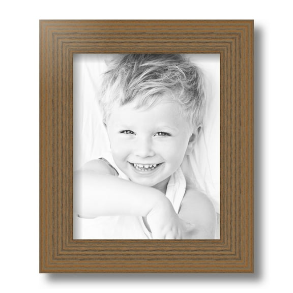 ArtToFrames 8x10 Inch Honey Picture Frame, This Brown Wood Poster Frame is Great for Your Art or Photos, Comes with Regular Glass (4459)