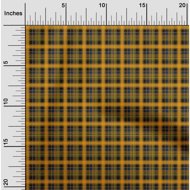 oneOone Polyester Lycra Fabric Madras Check Printed Craft Fabric BTY 56 Inch Wide
