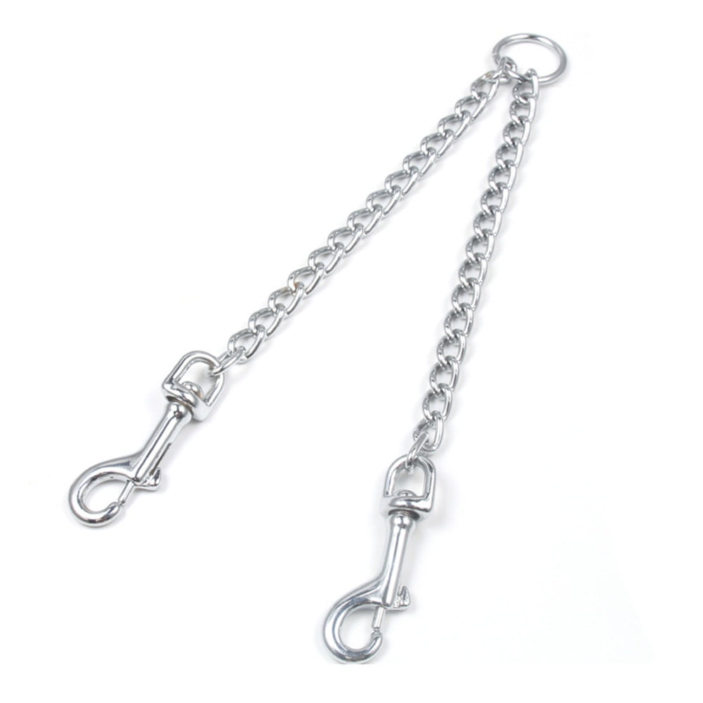 Akoyovwerve Metal Chain Heavy Duty Double Clip Leash Coupler Pet Dog