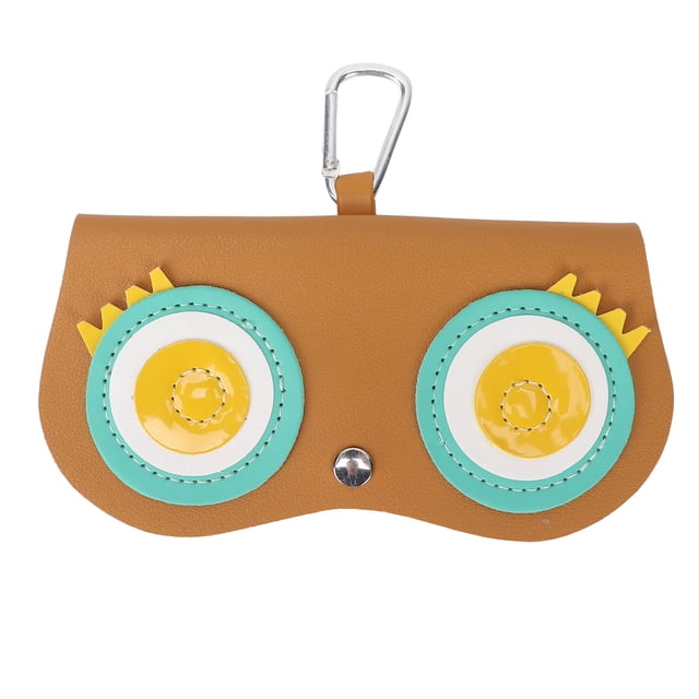 Funda para gafas de sol con diseño de ojos mareados, cierre a presión, mejor protección, a prueba de arañazos, funda de transporte para viajes en casa, color marrón