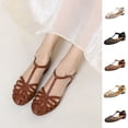 thumbnail image 3 of GERsome Women's Braided Flat Sandals Closed Toe Comfort Ankle Strap Walking Shoes Summer Beach Sandals, Black Size 6.5, 3 of 9