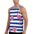 thumbnail image 2 of Xecao Flamingo Men's Tank Top Workout Quick Dry Sleeveless Gym Jogging Muscle Shirts Summer Swim Beach Tops, 2 of 9