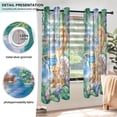 thumbnail image 5 of Sheer Curtains Grommet Drapes Window Treatments Light Filtering for Bedroom Living Room 2 Panels 52" x 63" Lion Home, 5 of 7