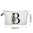 thumbnail image 3 of ZestqaQ Flower Letter Makeup Bag, Personalized Alphabet Cosmetic Bag, Durable Polyester, Ideal Gift for Women, Mom, Friends, Bridesmaids, Multi-Purpose Daily Storage, 3 of 6