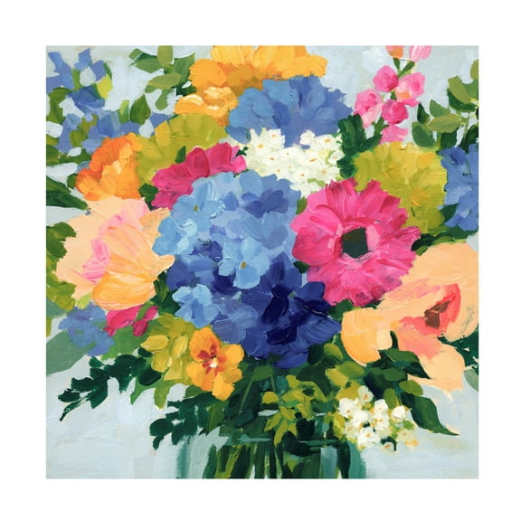 Trademark Fine Art Victoria Barnes Blooming Brightly II Canvas Wall Art