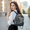 thumbnail image 6 of JIALIOU Mini Backpack Purse for Women Quilted Casual Daypack Small Travel Shoulder Bag, Beautiful Nebulae, 6 of 7