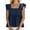 Navy, variant on ZHOUCHANKIDS Womens Tank Tops Casual Summer Square Neck Tops Ruffle Strap Sleeveless Peplum Blouses Trendy Tank Top Navy M