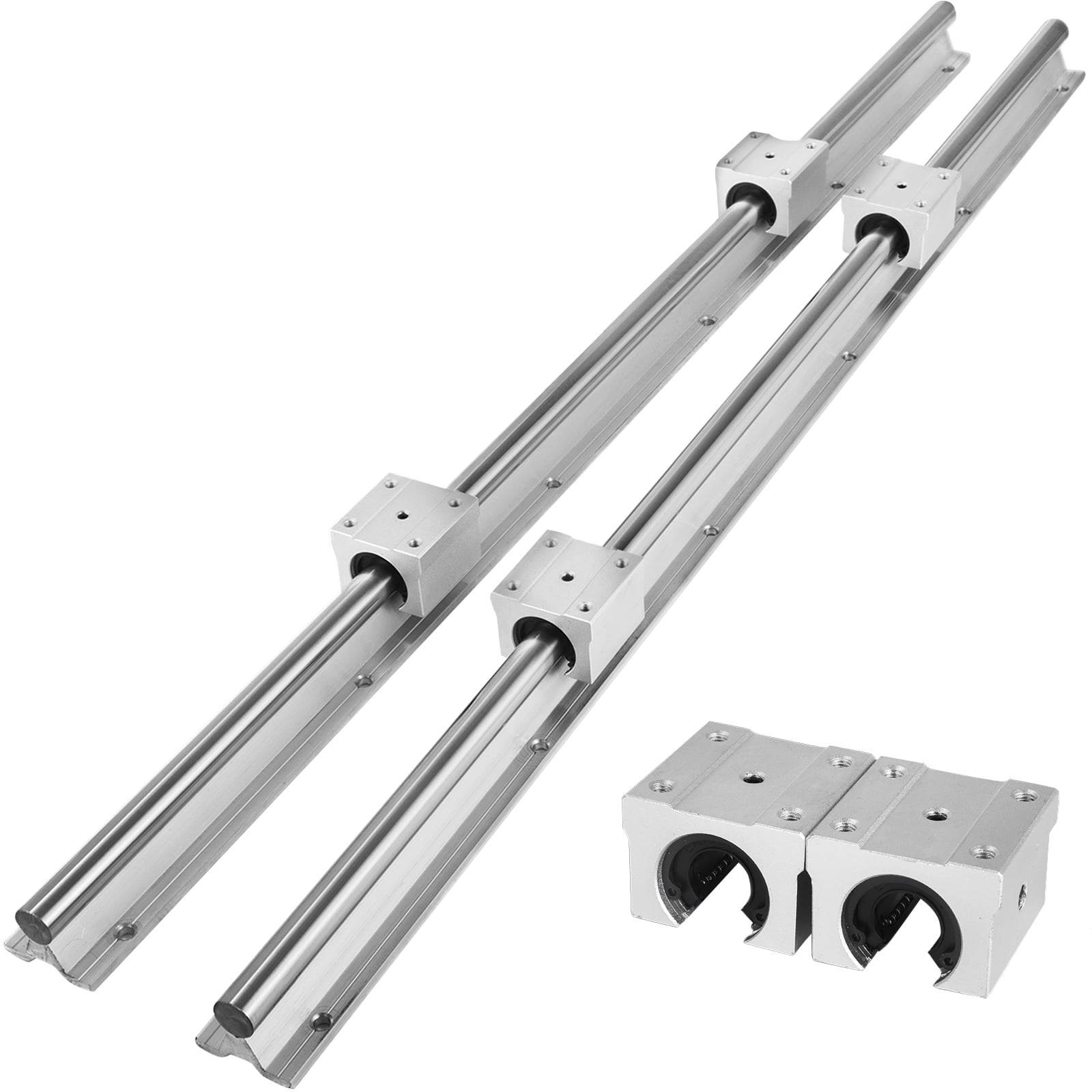 2 pcs SBR20 1500mm linear bearing supported rails+4 pcs SBR20UU bearing blocks 