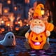 thumbnail image 4 of Halloween Jardín Gnomos Wansheng Calabaza Anciano Hada Decoración Luminosa Jardín Enano Decoración Resina Decoración, 4 of 6