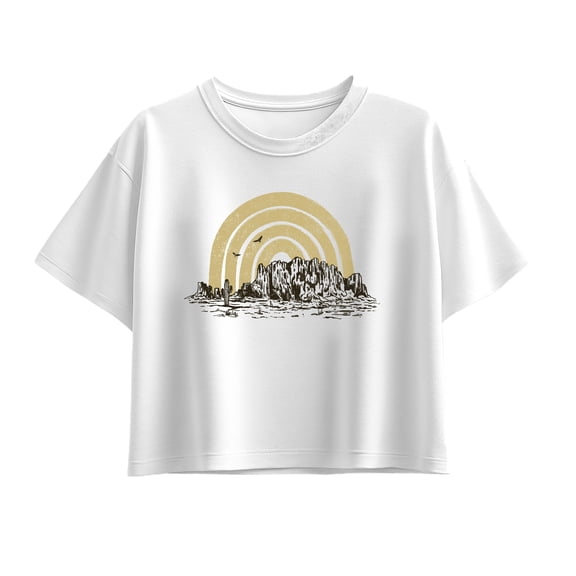 Instant Message - Desert Arch - Youth Girl Short Sleeve Boxy Tee