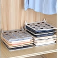thumbnail image 6 of Durable 10 Pack Tray Organizer in White - Stackable Clothing Trays for Efficient Closet Organization and Easy Access to Clothes, 6 of 7