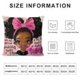 thumbnail image 5 of Nawypu African American Black Girl Home Decorative Throw Pillow Cover, I am Kind Inspirational Quotes Cushion Case for Girls Kids, Bedroom Nursery Sofa Couch Decors Baby Shower Decoration Gifts, 5 of 5