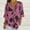 Pink, variant on BRGZLK Womens Cotton Linen Button Down Shirt 2025 Summer Trendy Floral Printed Tee Loose Casual Short Sleeve Round Neck Tops Blue L