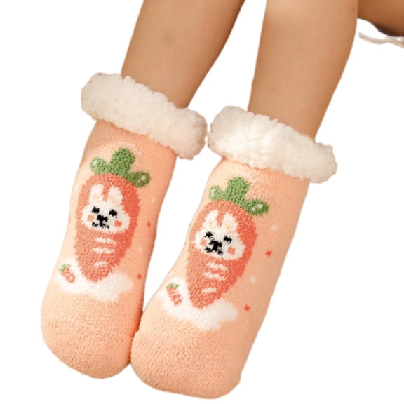 TELOLY Socks Home Furniture Fuzzy Socks for Women Anti-Slip Moisture-Wicking Cozy Socks,Style1-M