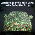 thumbnail image 2 of Yeacher Housse de Voiture Protection Tous Temps avec Bande Réfléchissante Style Camouflage Housse Auto Protection Solaire Anti-Poussière & Imperméable Résistant aux Rayures Universel, m, 2 of 8