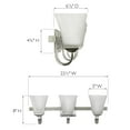 thumbnail image 4 of Design House  Torino Vanity Light in Satin Nickel, 3-Light, 4 of 17