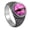 Silver Purple, variant on Men's Women's Stainless Steel Vintage Punk Multicolor Gemstone Demon Eyeball Gothic Biker Ring Silver Purple Size 12