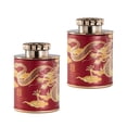 thumbnail image 2 of jifeng 2 Pieces Paper Cereal Container Biscuit Jar Tea Jar for Living Room Bar Home Red, 2 of 9