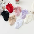 thumbnail image 2 of Dalrosia Baby Girls' Socks - Toddler Ankle Socks, Infant Princess Bow Mesh, Breathable Casual Lace, 7Pairs, 2 of 6