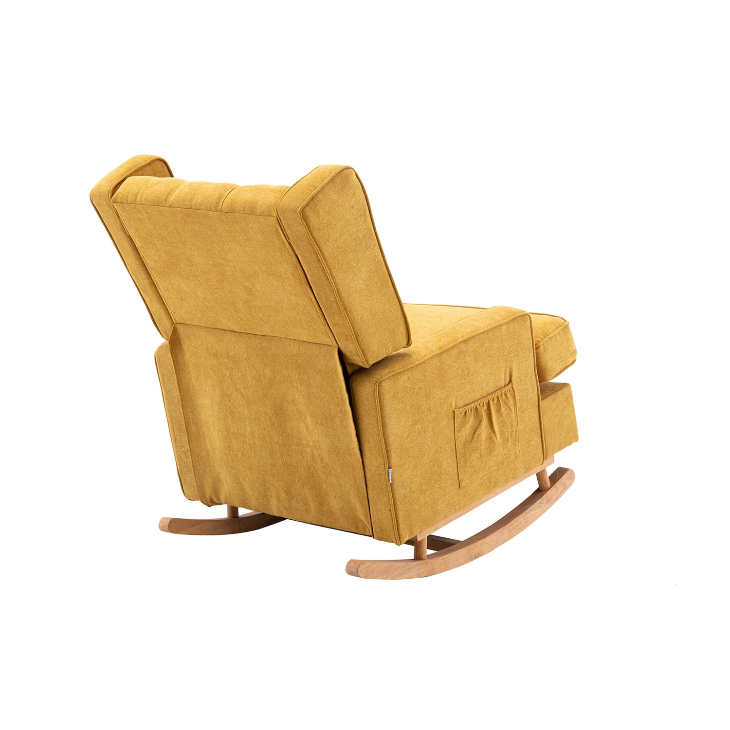 Kepooman Modern High Back Rocking Chair, Padded Seating for Living Room & Office, Yellow Kepooman Modern High Back Rocking Chair, Padded Seating for Living Room & Office, Yellow
