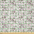 thumbnail image 2 of Ambesonne Purple Green Fabric by the Yard Microfiber, Petal of Spring Season, 10 Yards, Pale Rose Dried Rose, 2 of 2