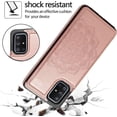 thumbnail image 4 of Design for Samsung Galaxy A51 5G Wallet Case with Screen Protector PU Leather Card Holder Phone Case,Stand Shockproof Flip Protective Cover for A515g 51 51A Women Girls 6.5 inch Rose Gold, 4 of 14