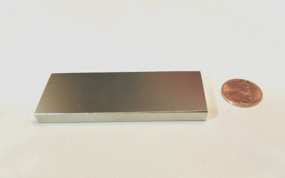 One Neodymium N52 Block Magnet Super Strong Rare Earth 3" X 1-1/8" X 1/4"