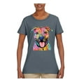 thumbnail image 3 of Dean Russo Best Dog Dog Lover Womens Graphic T-Shirt, Charcoal, X-Large, 3 of 6