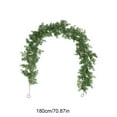 thumbnail image 3 of Fmbmuo Pines Needle Wreath Garlands for Decoration Fireplace Easy to Hang 5.9 ft Green Decorations, Minimalist Plastic 1 pcs Artificial Garlands for Mantle Decor, 3 of 6