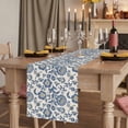 thumbnail image 2 of Table Runners 36 Inches Long Dress Scarves, Blue Flowers Farmhouse Kitchen/Dining Table Runner, Short Coffee Tablerunners, Spring Floral Elegant Pastoral Rustic 13x36 Inch, 2 of 9