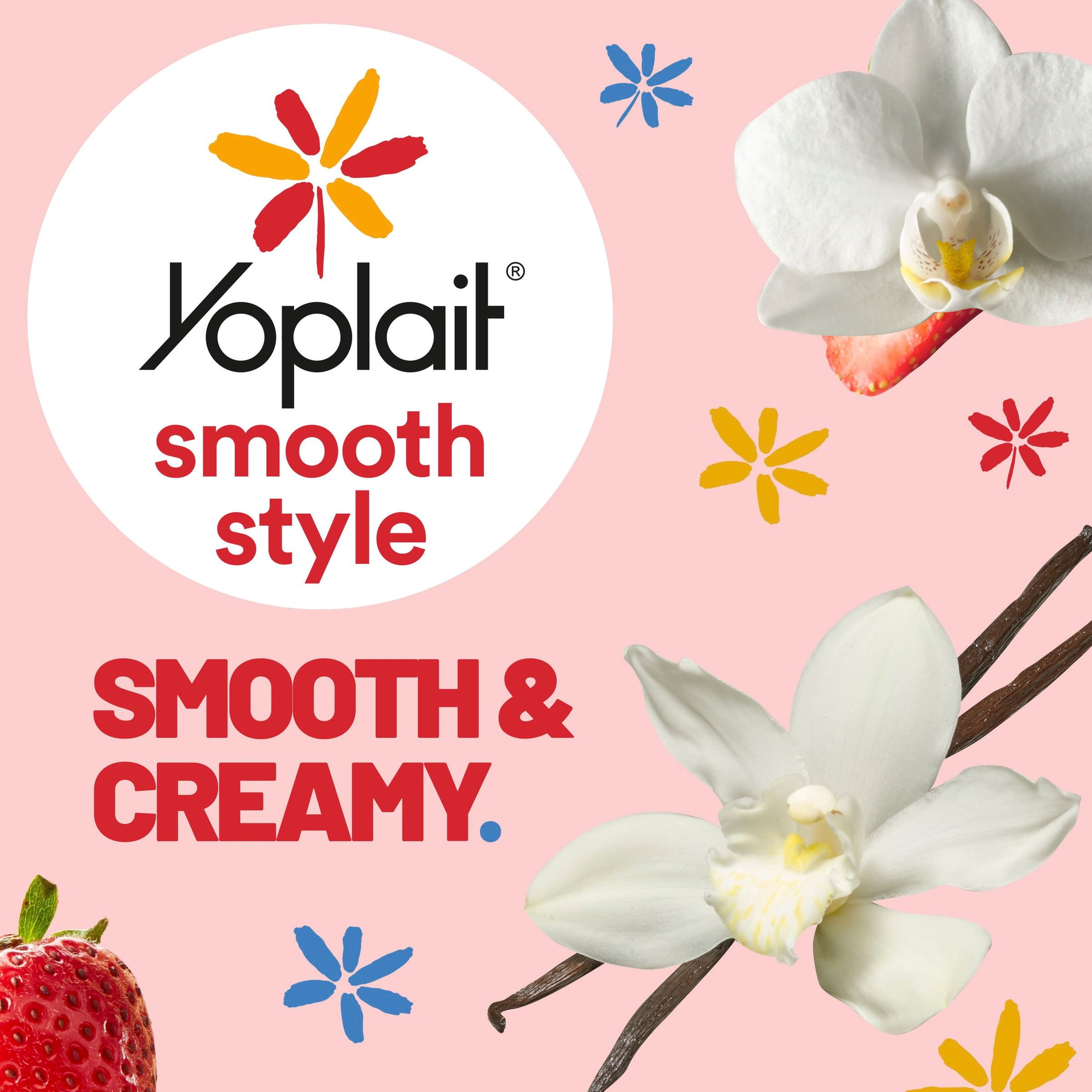 Yoplait Smooth Style Low Fat Yogurt Variety Pack, Gluten Free, Snack Cups, 16 Count, 64 oz
