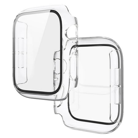 BandPlus Case Compatible for Apple Watch 40mm SE (2nd Gen) Series 6 5 4 SE Screen Protector, Full Hard PC Scratch Resistant Bumper Protective Cover for iWatch 40mm Accessories, Clear