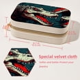 thumbnail image 5 of Crocodile Velvet Portable Jewelry Box with Removable Compartment - Ultimate Gift for Bracelet and Earring Organization, 5 of 7