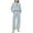 Light Blue, variant on Sweatsuits Two Piece Sets for Women Long Sleeve Half Zip Pullover Sweatshirt Wide Leg Pants Lounge Set
