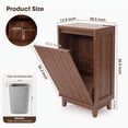 thumbnail image 2 of Poshby 20''W Tilt Out Trash Can Cabinet with Odor Control, Soft-Close Door for Kitchen Bathroom, Walnut, 2 of 9