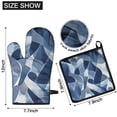 thumbnail image 6 of Blue and Grey Abstract Art Artwork Kitchen Oven Mitt and Pot Holder Sets 2 Pcs for Baking, Cooking and Grilling, Heat Resistant Up To 392 °F, 6 of 7