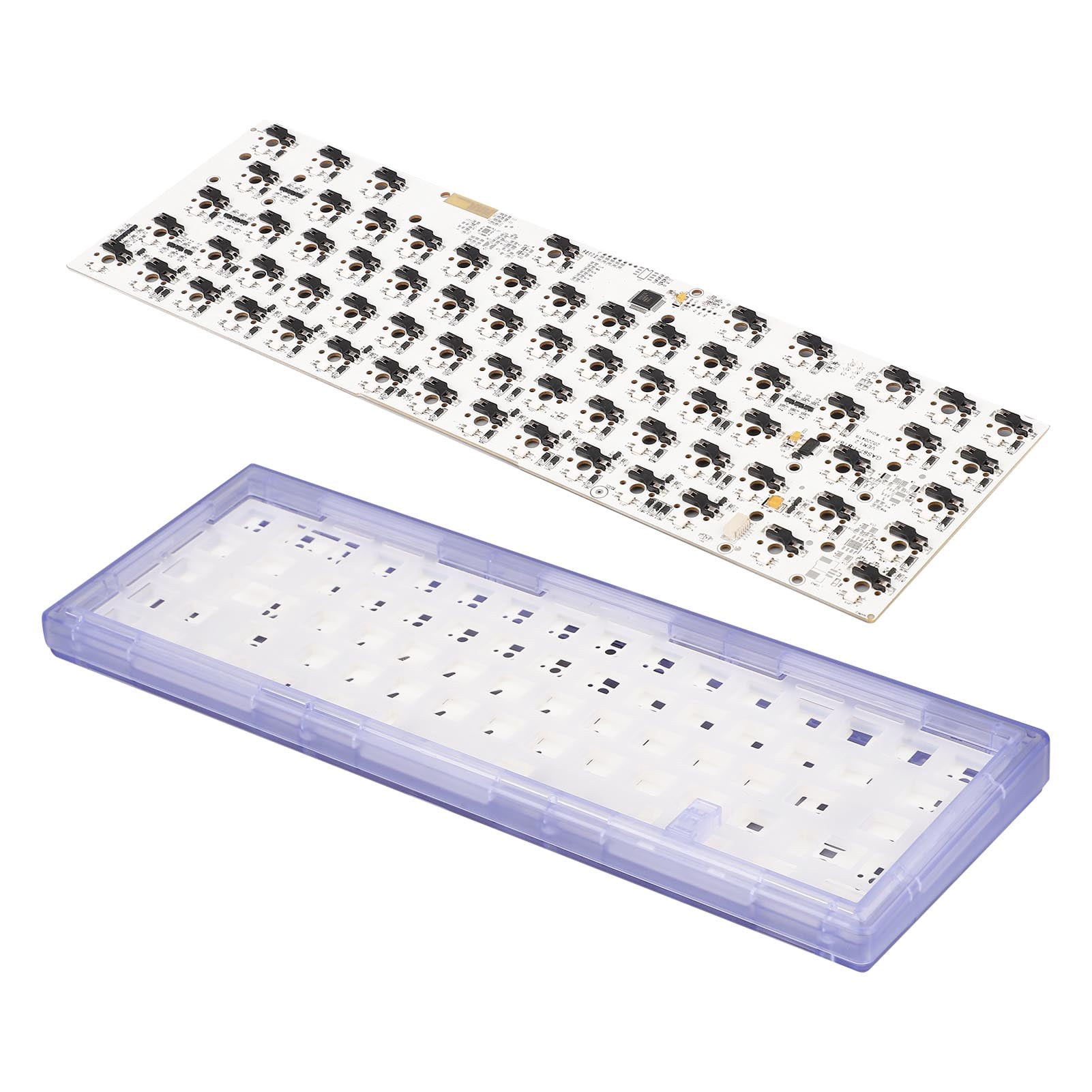 Modular Mechanical Keyboard Custom Mechanical Keyboard DIY Mechanical Keyboard Kit 67 Keys Wired Switch Hot Swap RGB Backlit Support 5pin 3pin Switch Custom Gaming Keyboard Purple