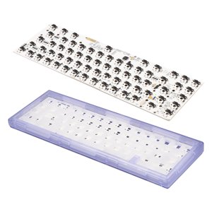 Clavier mécanique modulaire sur mesure DIY Kit de clavier mécanique 67 Clés Interrupteur filaire Swap chaud RGB Support rétroéclairé 5pin 3pin Commutateur personnalisé de clavier de jeu violet