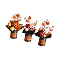 thumbnail image 4 of 3 de calabaza de Halloween con flores, adornos creativos para arreglos florales, decoración de interiores para oficina, fiesta y hogar., 4 of 9
