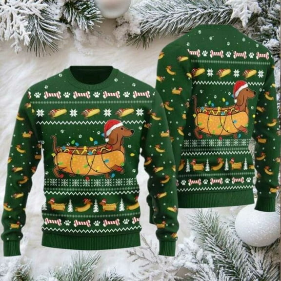 2025 Taco Dachshund Christmas Sweater