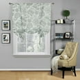 thumbnail image 3 of Kate Aurora Shabby Chic Floral Tie Up Sheer Curtain, 42” x 63”, 3 of 5