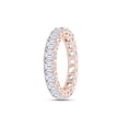 thumbnail image 5 of Asscher Cut White Cubic Zirconia Eternity Band For Women In 14K Rose Gold Plated 925 Sterling Silver (Color: White, Clarity: VVS1-VVS2) -6.5, 5 of 8