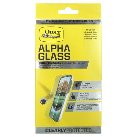OtterBox Alpha Glass Screen Protector for Apple iPhone 8 Plus, iPhone 7 Plus, iPhone 6s Plus, iPhone 6 Plus - Clear