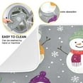 thumbnail image 2 of qxltty Snowman in A Gray Background Of Snowflakes Kitchen Drying Mat Extremely Absorbent Microfiber Dish Mats for Plates Cutlery Pots and Pans 16×18in, 2 of 8