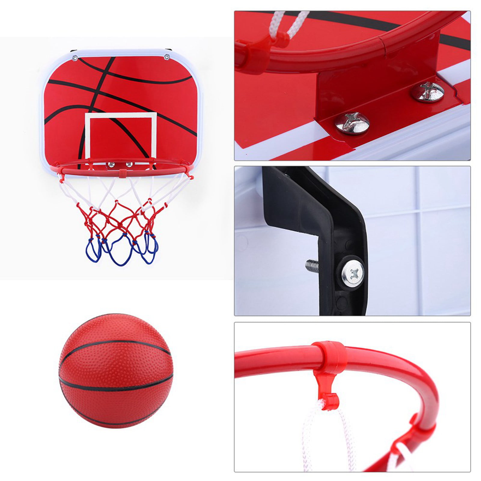 Mini Basketball Hoop Set, Wall Hanging Mounted Basketball Netball Hoop