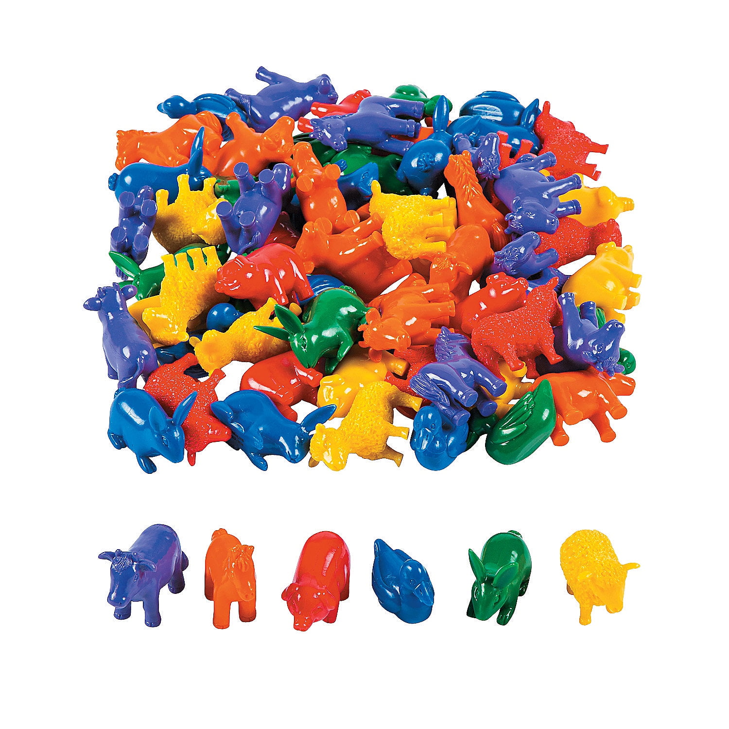 Farm Animal Counter Set Toys 72 Pieces