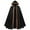 Black, variant on Hvyesh Renaissance Cloak with Hood Men Women,Medieval Velvet Cape Hobbit Halloween Costume Cosplay Wizard Witch Cloak