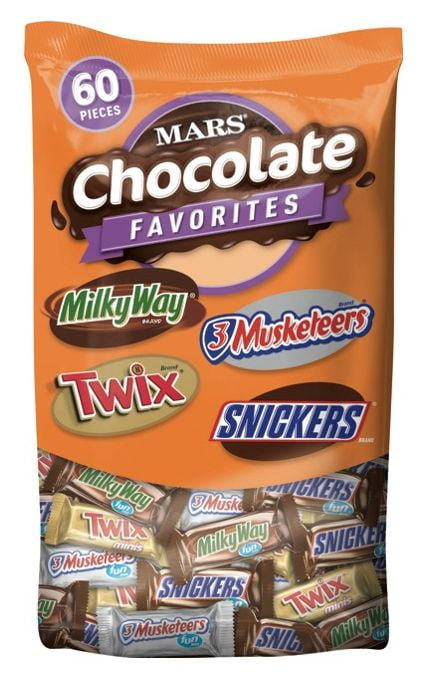 Product of Mars Fun-Size Chocolate Favorites Stand-Up Bag, 60 ct ...