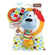 Yookidoo 'Shake me' Rattle - Multi-Textured and Attach Toys to Baby Gyms, Carriers, Strollers (Dog)